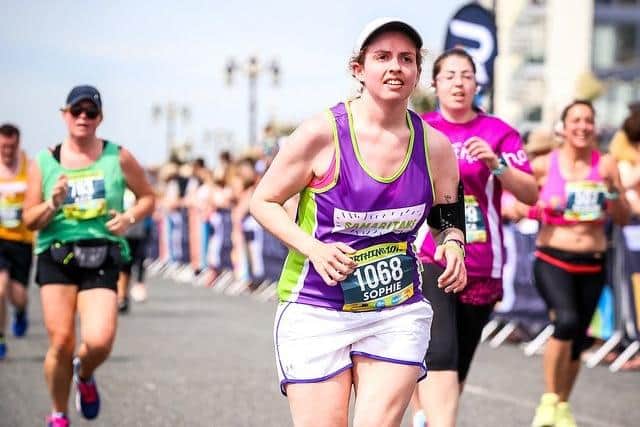 Sophie Badman running in the Worthing 10k in 2019 as part of her challenge to run nearly 100 miles in 10 months to raise money for Samaritans. Picture: Epic Action Imagery