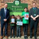 The Laurels Primary School winners with their designs.