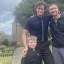 Carlina's son George (left) posed for a photo with TV star Matt Smith (centre). Photo contributed