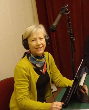 Volunteer Sue Hepburn in SCTN's studio