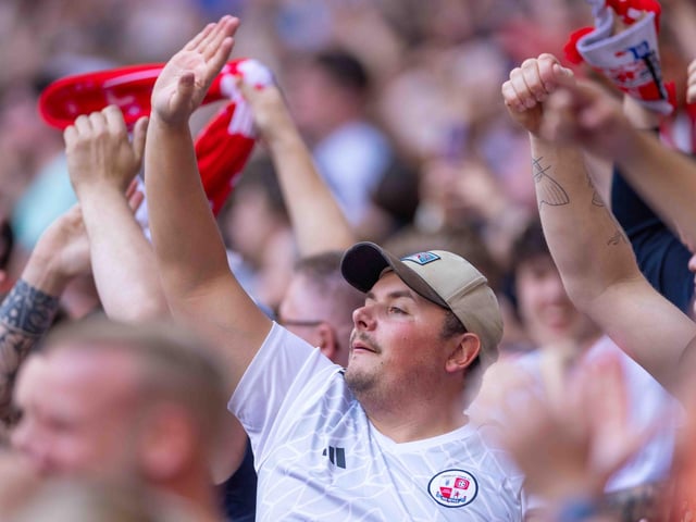Crawley Town fans flocked to Wembley in their thousands to roar the boys on to glory.