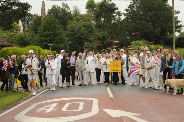 Rother Valley Croquet Club joins Duncton villagers for the Olympic torch relay