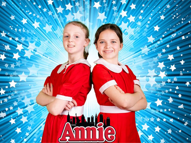 Elsa Cannon (left) and Emily Tutt in Worthing Musical Theatre's production of Annie
