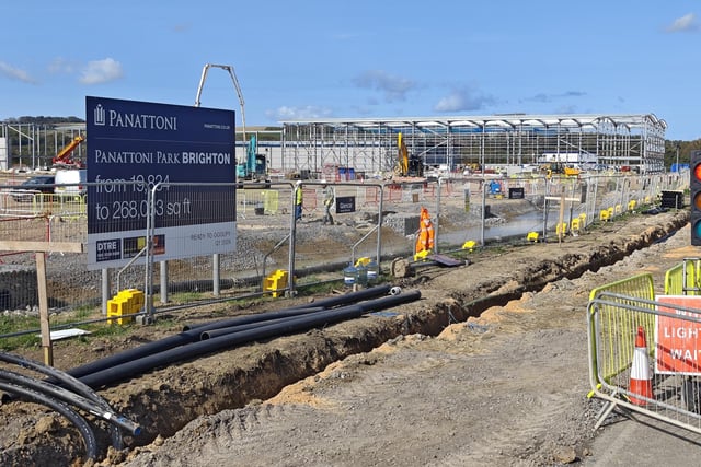 Works are underway to transform a brownfield site on the A27 into a new business park.