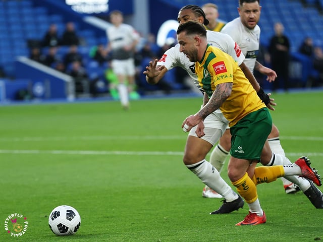 James Hammond’s majestic 95th minute free-kick clinched Horsham FC’s first league and Sussex Transport Senior Cup double in the club’s history.