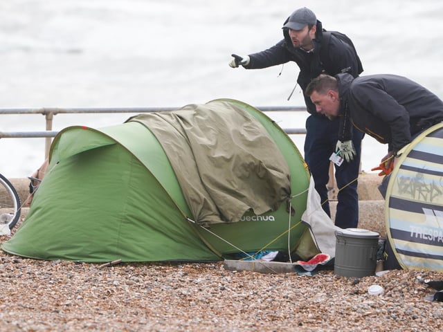 Tents that had been set up on Brighton beach for more than six weeks were finally removed by council officers this week.