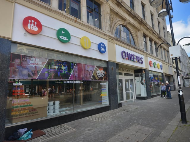 Owens, a family fun factory, will span three floors of the 77,000 square foot building previously occupied by Debenhams on Robertson Street.