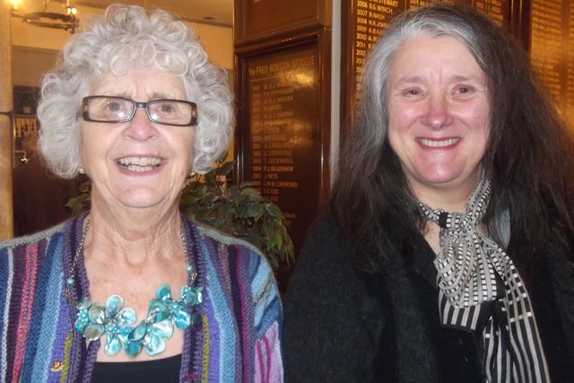 Cllr Langlands (right) with Elise Liversedge