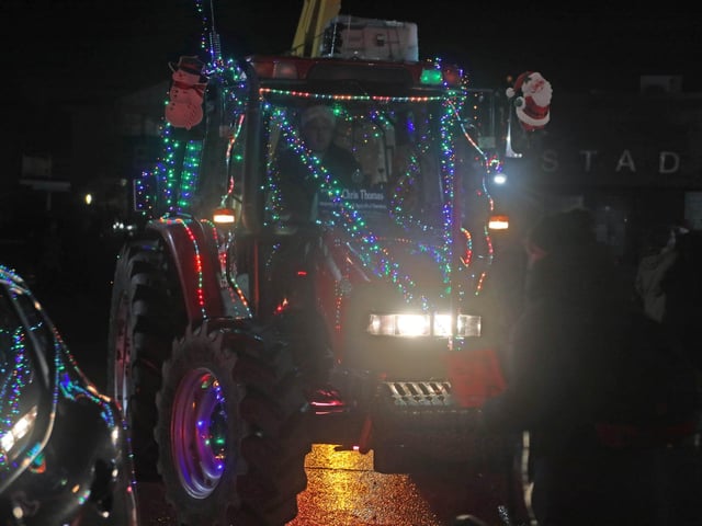 The Christmas Tractor Run 2024 leaving Hastings Old Town on December 21. Photo by Roberts Photographic.