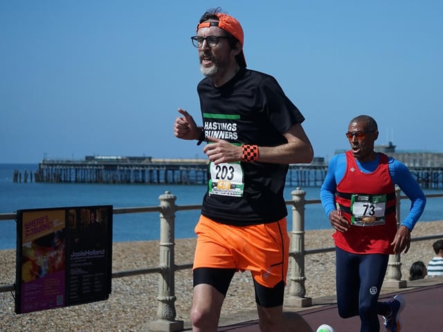 Hastings Runners taking part in the town's five-mile race