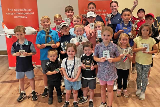 A sea of happy faces - prizewinners at Cottesmore's junior and academy opens | Contributed picture