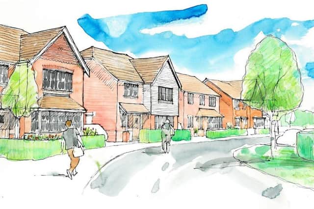 Artist's impression of the proposed 68-home development in Ringmer