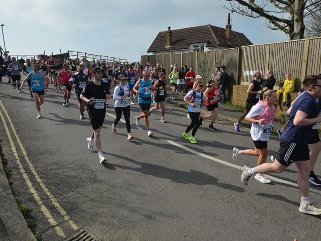 Action in the 2026 Hastings Half Marathon