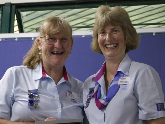 Amanda Fisk, Good Service Brooch with Wendy Colson, County Commissioner