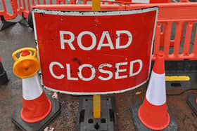 Road closure in Jevington