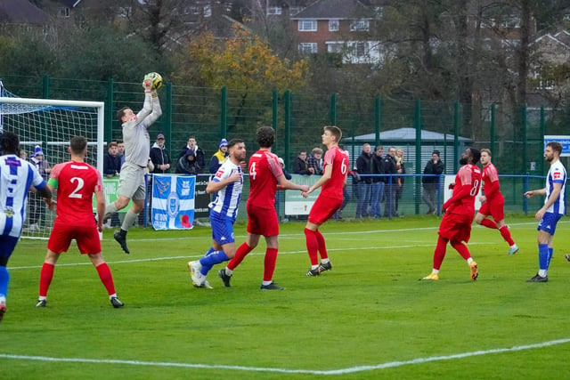 Action from Haywards Heath Town's win over Hythe Town in the Isthmian south east division