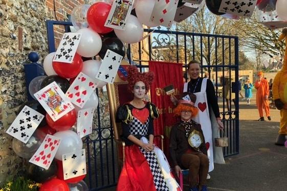 Lewis Manville at Lancing College Prep, where they had an Alice in Wonderland theme