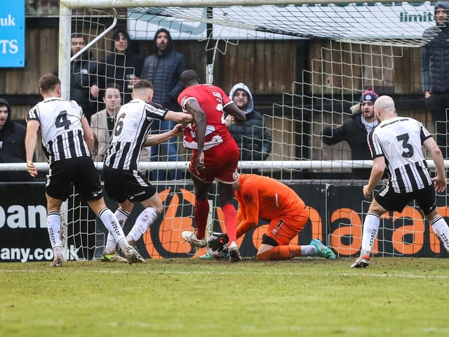 Action from Eastbourne Borough's visit to Bath City in National League South