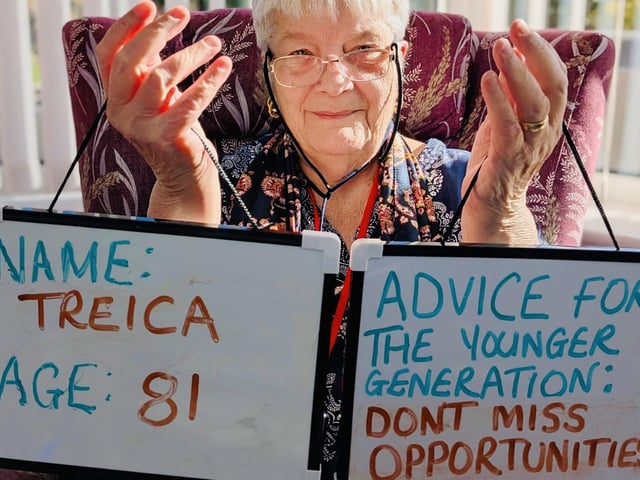 Treica, 81, says 'Don't miss opportunities'