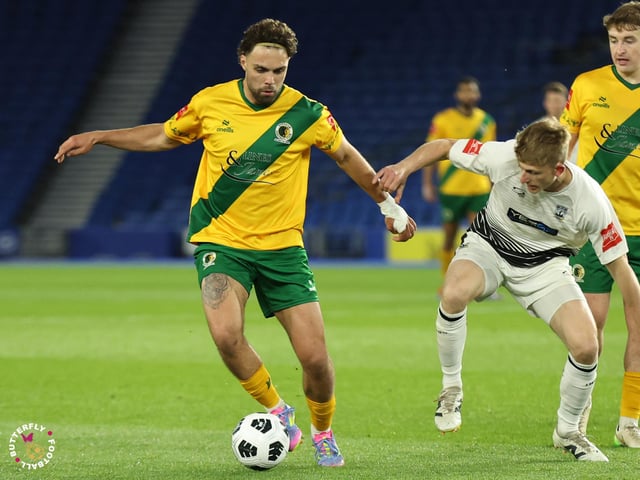 James Hammond’s majestic 95th minute free-kick clinched Horsham FC’s first league and Sussex Transport Senior Cup double in the club’s history.