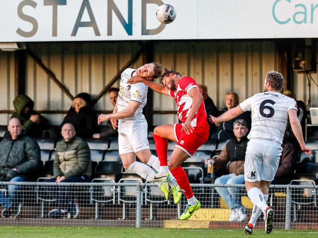 Action from Eastbourne Borough's visit to Weston-super-Mare in National League South