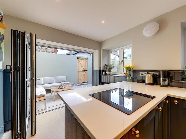 There are bi-folding doors to the garden