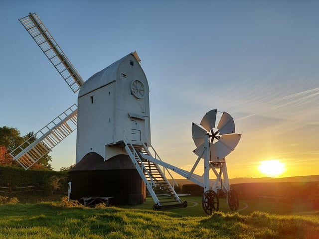 Jill Windmill in Clayton, Sussex, had her sweeps reattached on Saturday, October 8
