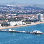A drone image of Worthing. Photo: Eddie Mitchell
