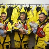 On Sunday, February 5, Eastbourne RNLI was pleasantly surprised to welcome three new members to its lifeboat family. Picture: Eastbourne RNLI