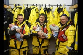 On Sunday, February 5, Eastbourne RNLI was pleasantly surprised to welcome three new members to its lifeboat family. Picture: Eastbourne RNLI