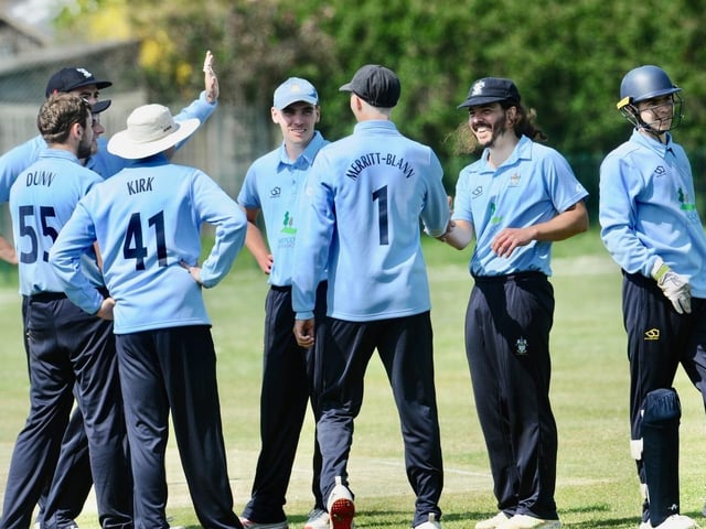 Action from the Sussex Cricket League Division 2 clash between Worthing v Burgess Hill. Picture by Stephen Goodger