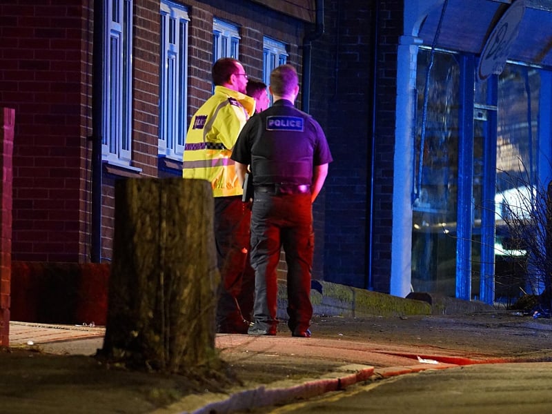 Police closed a road in Eastbourne yesterday (Monday, February 12) after a man climbed onto a roof to evade arrest.