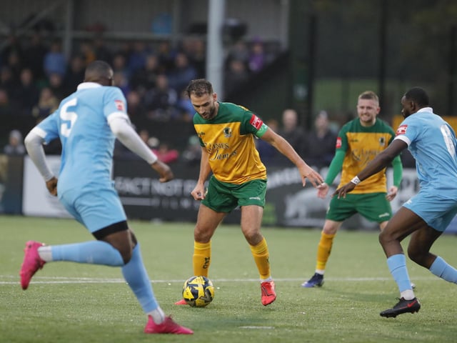 Match action from Horsham's 3-2 win over Potters Bar Town on Saturday