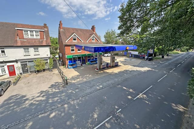 The petrol station on Little London Road, Horam