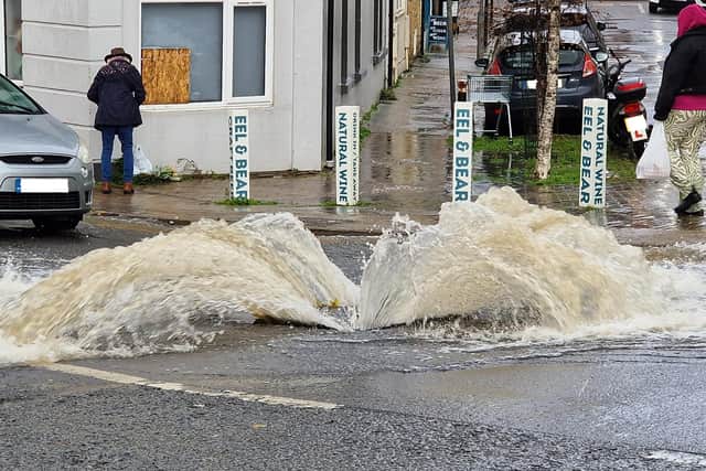 Flooding in South Terrace, Hastings. Picture by Brett McLean