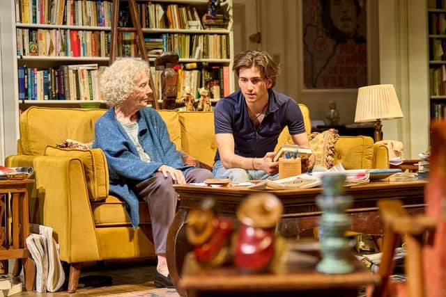 Eileen Atkins as Vera and Sebastian Croft as Leo in 4000 Miles at Chichester Festival Theatre. Photo Manuel Harlan