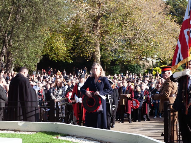 Hastings Remembrance service in Alexandra Park. Photo by Frank Copper