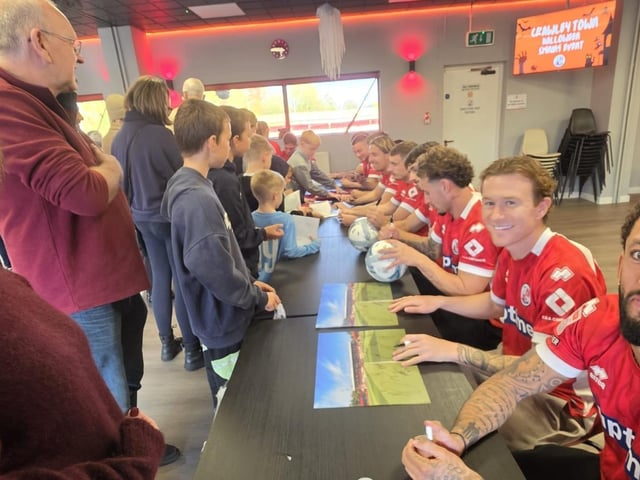 Crawley Town held a Halloween signing special where fans met the players and had their memorabilia signed