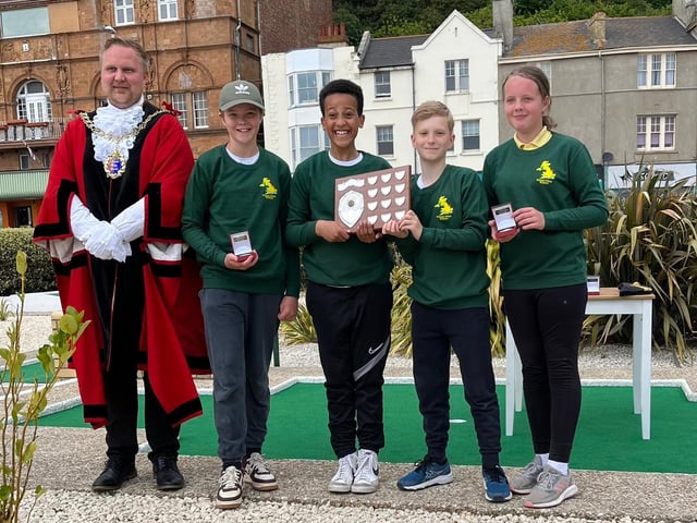 Winning All Saints team with the Mayor