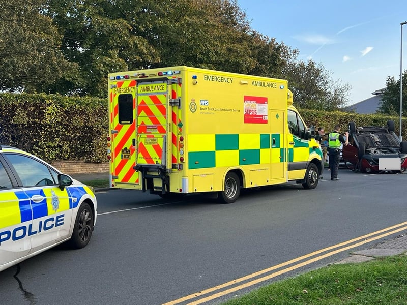 The collision in Victoria Drive, Eastbourne