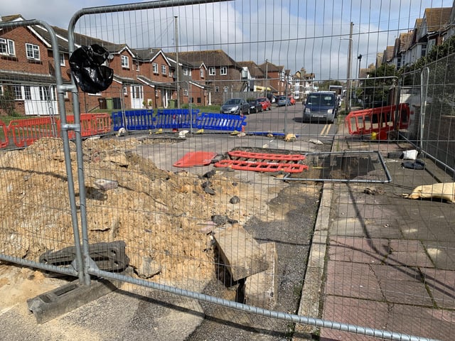 The sinkholes in Bolebrooke Road