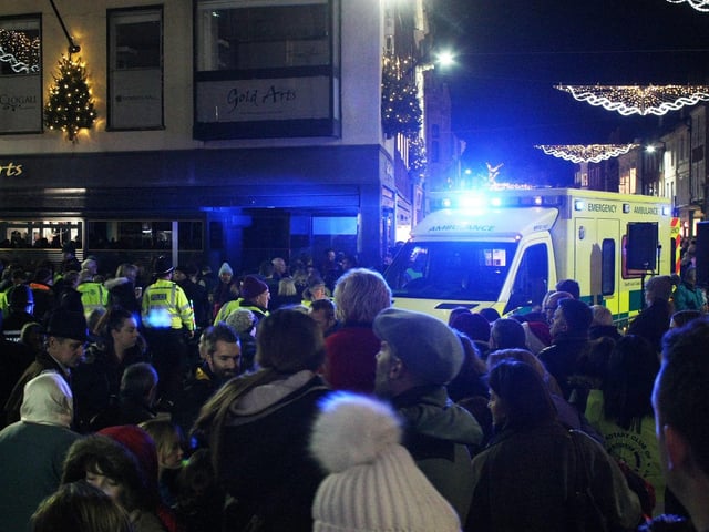 Switching on of Chichester's Christmas lights in 2017
