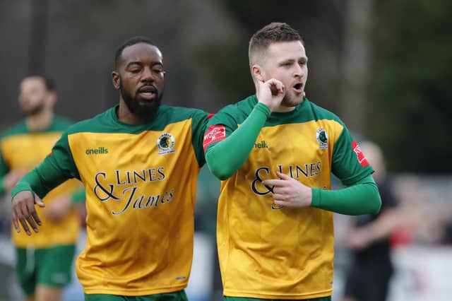 Isthmian Premier action from Horsham's dramatic home win over Wingate & Finchley on Saturday