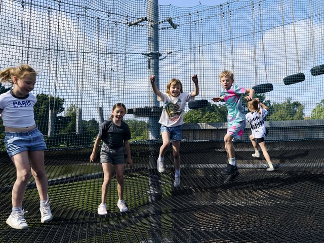 The outdoor Adventure Nets at Out of Bounds in Angmering