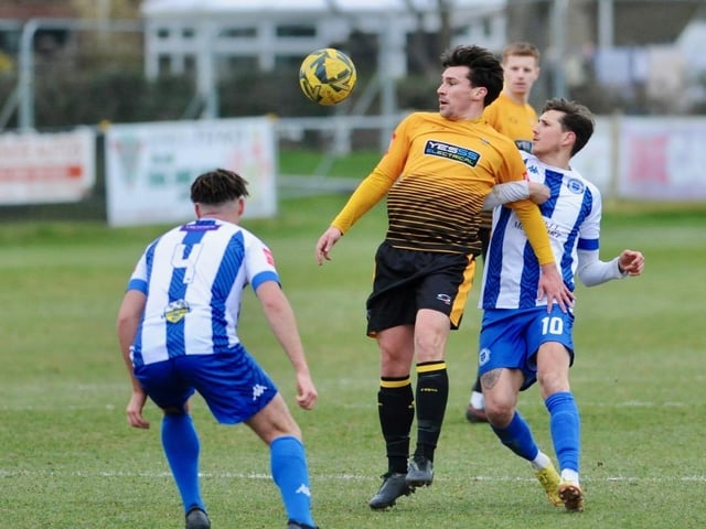 Action from Littlehampton Town 3 Haywards Heath Town 2 in the Isthmian League south east division