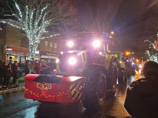 The Arundel Illuminated Tractor Run 2025 in Rustington, which it was visiting for the first time