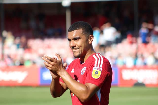Striker Kwesi Appiah has left Crawley Town by mutual consent. Photo: Cory Pickford