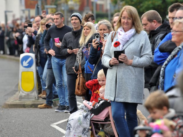 Remembrance Sunday service in Horsham. Pic S Robards SR2211131