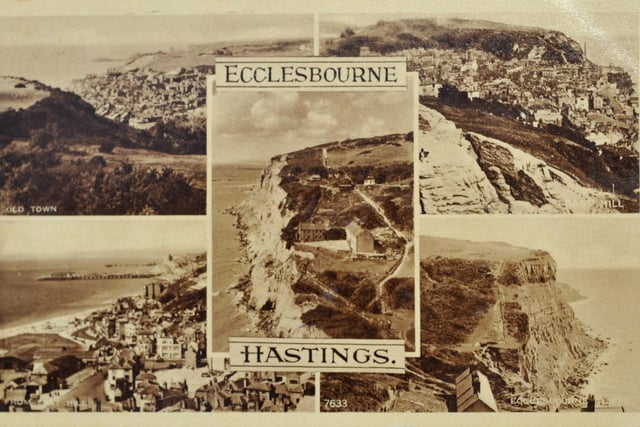 A Hastings postcard dedicated to Ecclesbourne Glen