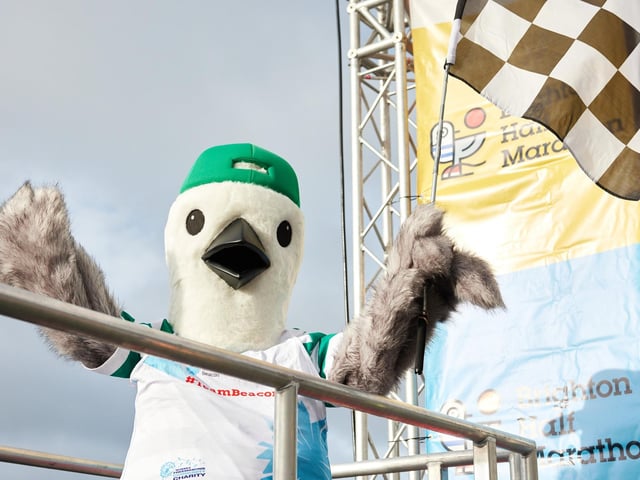 Action at the Brighton Half Marathon